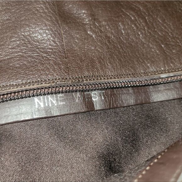 Nine West Womens 8.5M Tellmeallo Brown Leather Riding Tall Boots - Picture 5 of 9